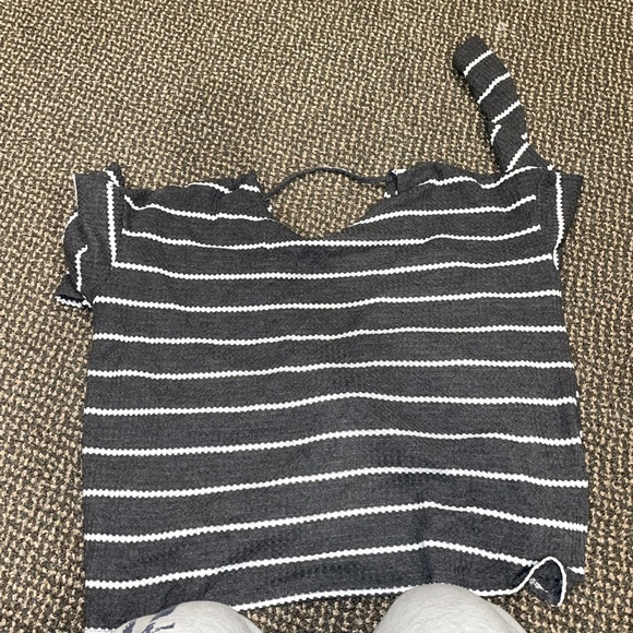 Open-Back Striped Top - Picture 2 of 2